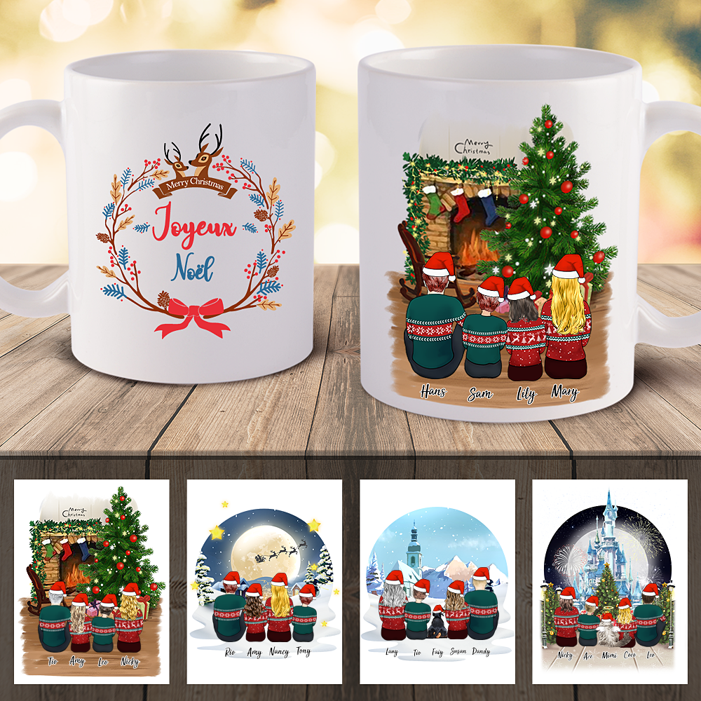 Mug Joyeux Noël  personnalisé - Père Noël - Cadeau pour Noël